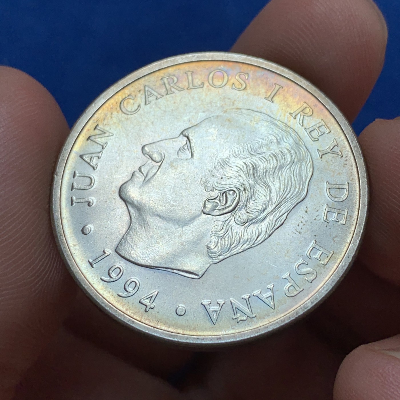 《竞宝斋》第189场-周日，周一 2场 (全场包邮) 西班牙1994年 世界银行与国际货币组织年会纪念 2000比塞塔 银币 18克 925银