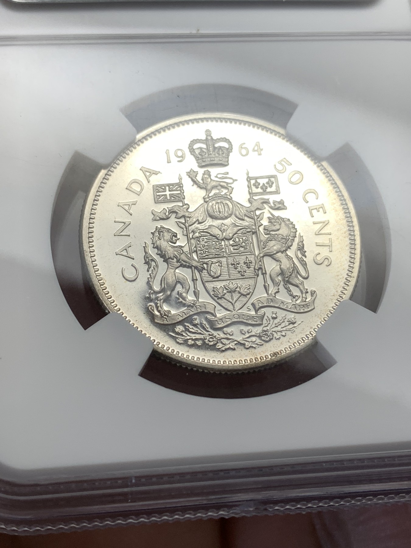 《竞宝斋》第189场-周日，周一 2场 (全场包邮) NGC PL66 加拿大1964年50分银币