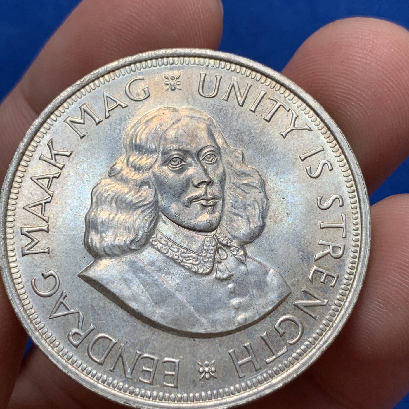 《竞宝斋》第189场-周日，周一 2场 (全场包邮) 南非 1964年 奔跑的跳羚 50分大银币 光好