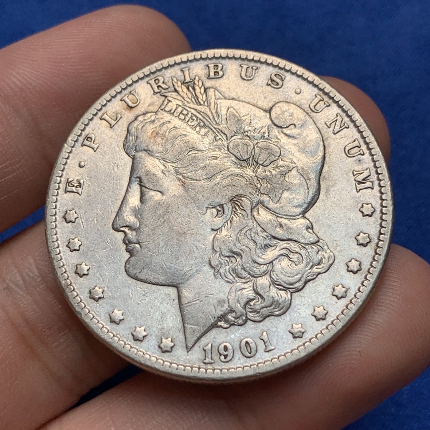 《竞宝斋》第189场-周日，周一 2场 (全场包邮) 美国1901年摩根1美元银币 不多见的年份