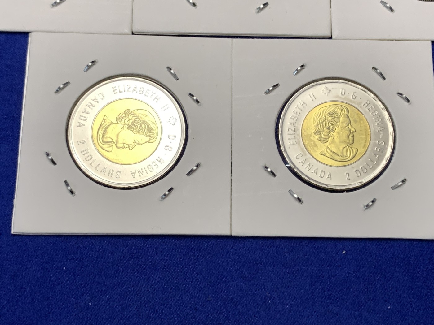 《竞宝斋》第189场-周日，周一 2场 (全场包邮) 加拿大 2021年2元胰岛素发明100周年 彩色双色币 5枚 卷拆品