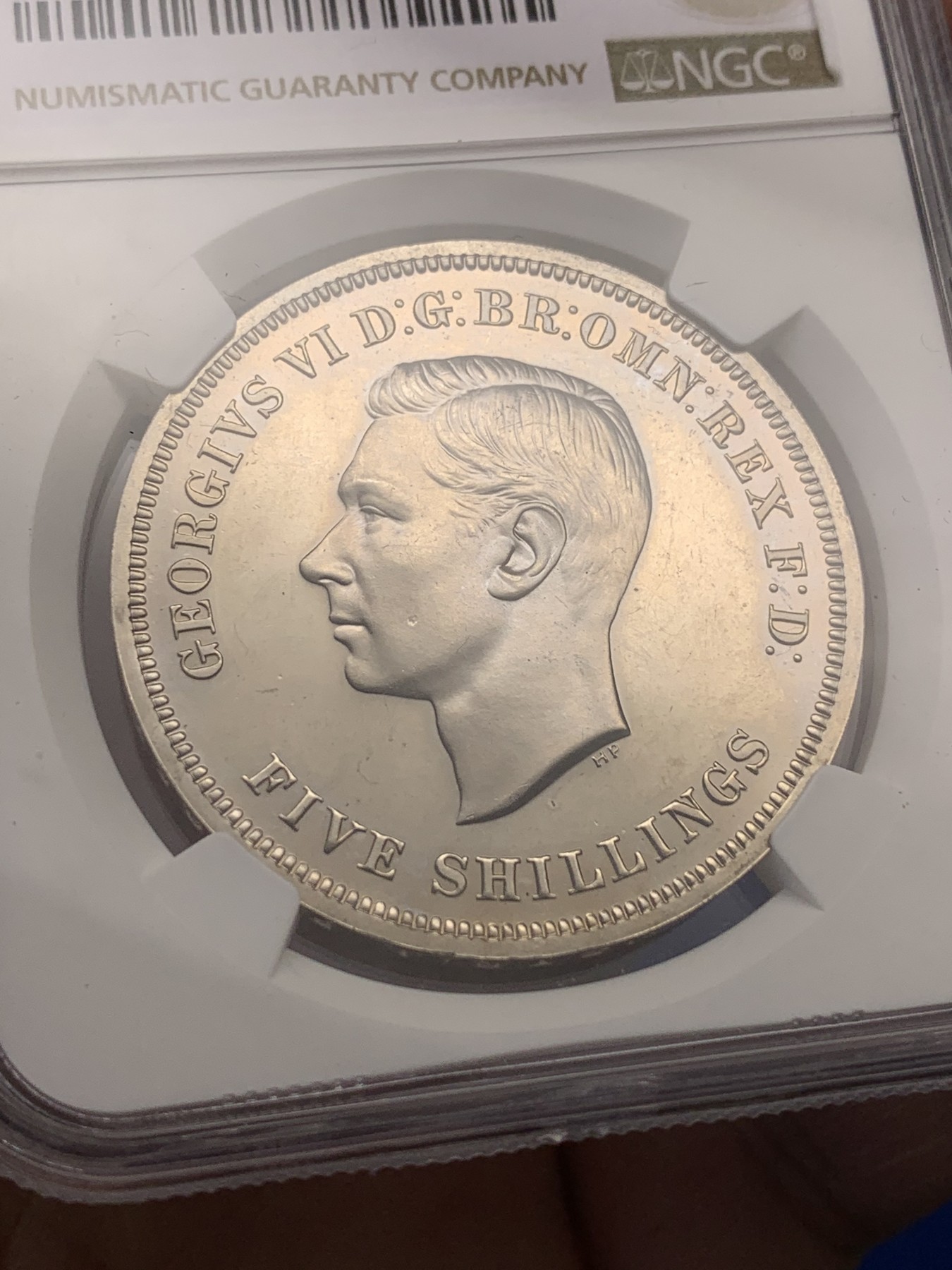 《竞宝斋》第189场-周日，周一 2场 (全场包邮) NGC-PL64 英国 1951年 1克朗 乔治六世 最后的马剑 PL底板 品相好 非常靓