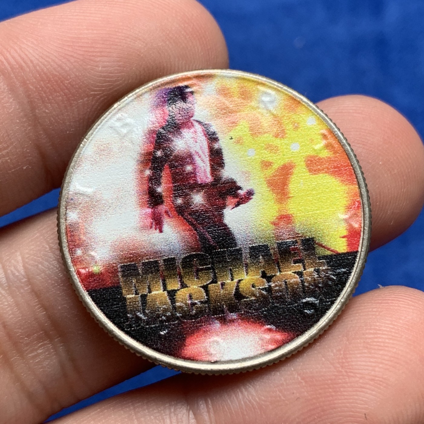 《竞宝斋》第189场-周日，周一 2场 (全场包邮) 美国1989年肯尼迪半美元 迈克尔杰克逊彩绘版