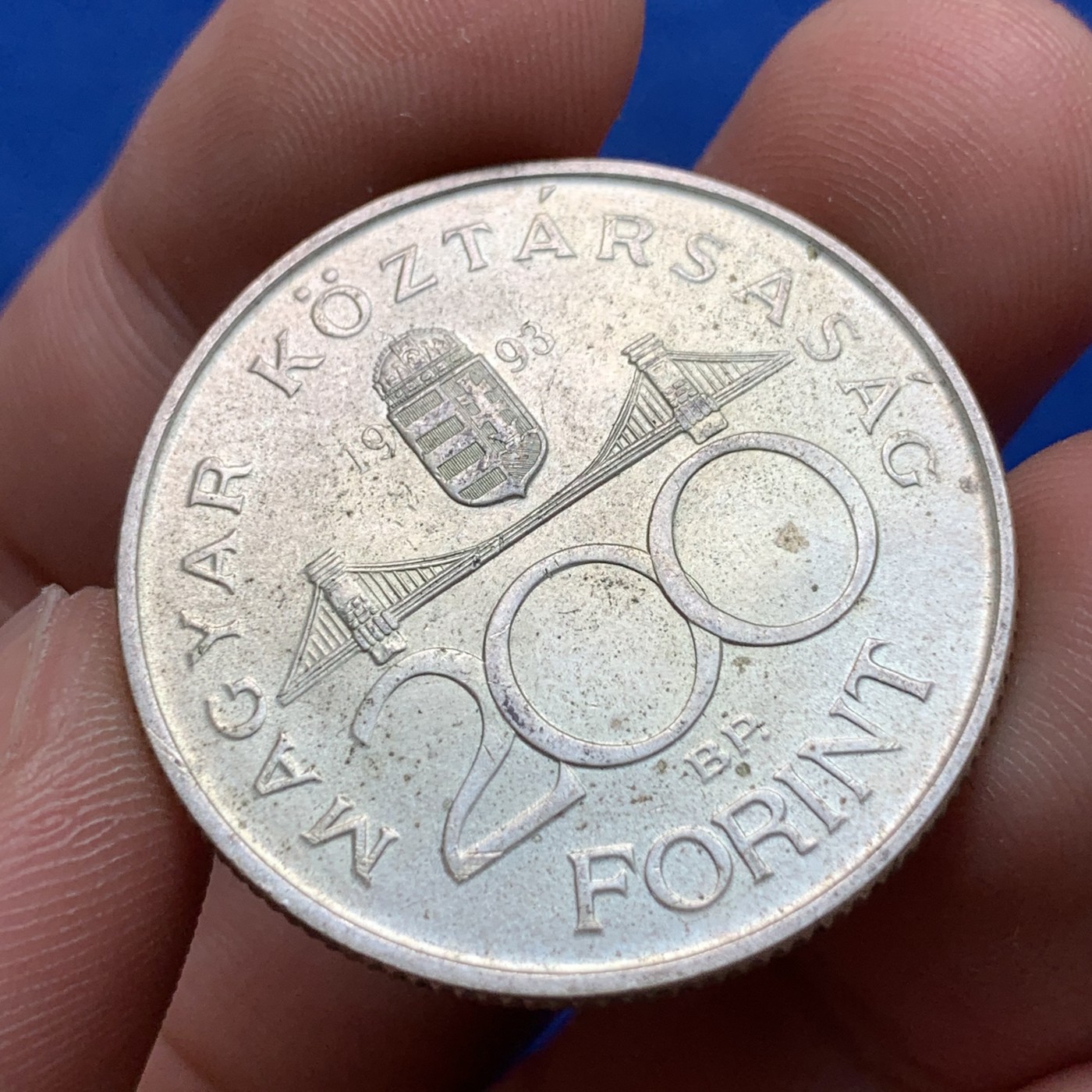 《竞宝斋》第189场-周日，周一 2场 (全场包邮) 1993年匈牙利200福林银币