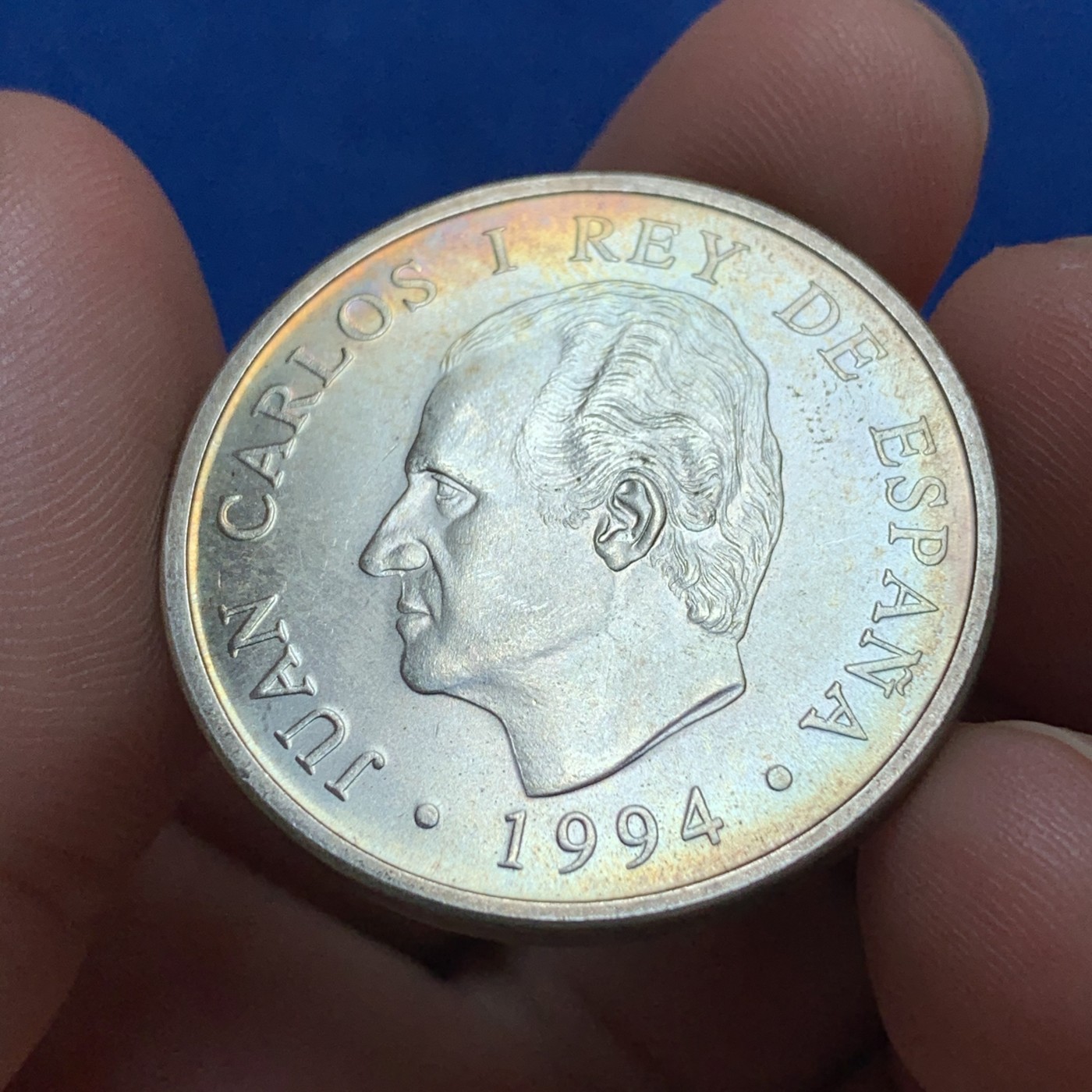 《竞宝斋》第189场-周日，周一 2场 (全场包邮) 西班牙1994年 世界银行与国际货币组织年会纪念 2000比塞塔 银币 18克 925银