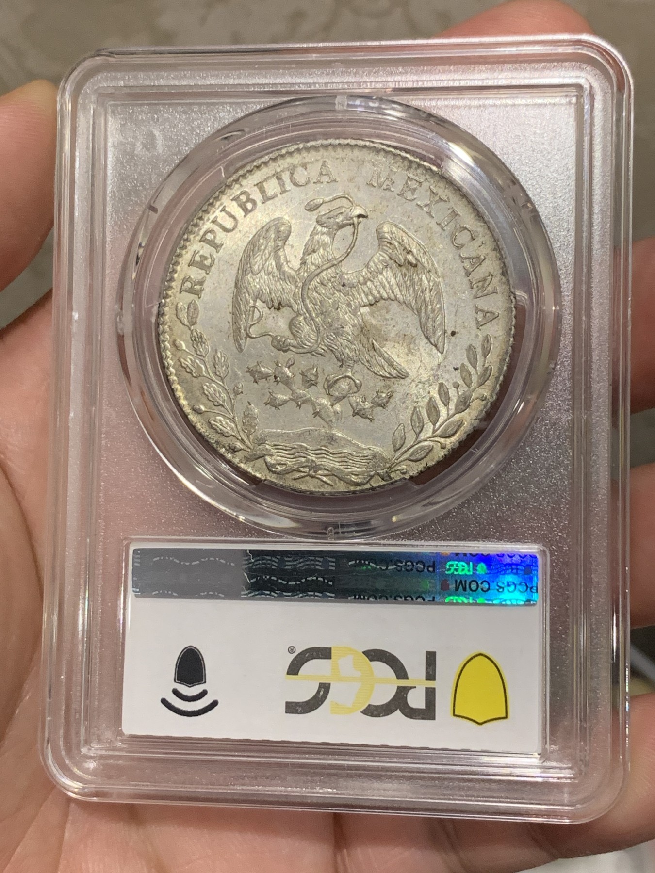 《竞宝斋》第189场-周日，周一 2场 (全场包邮) PCGS MS63 墨西哥1884年鹰洋8R银币