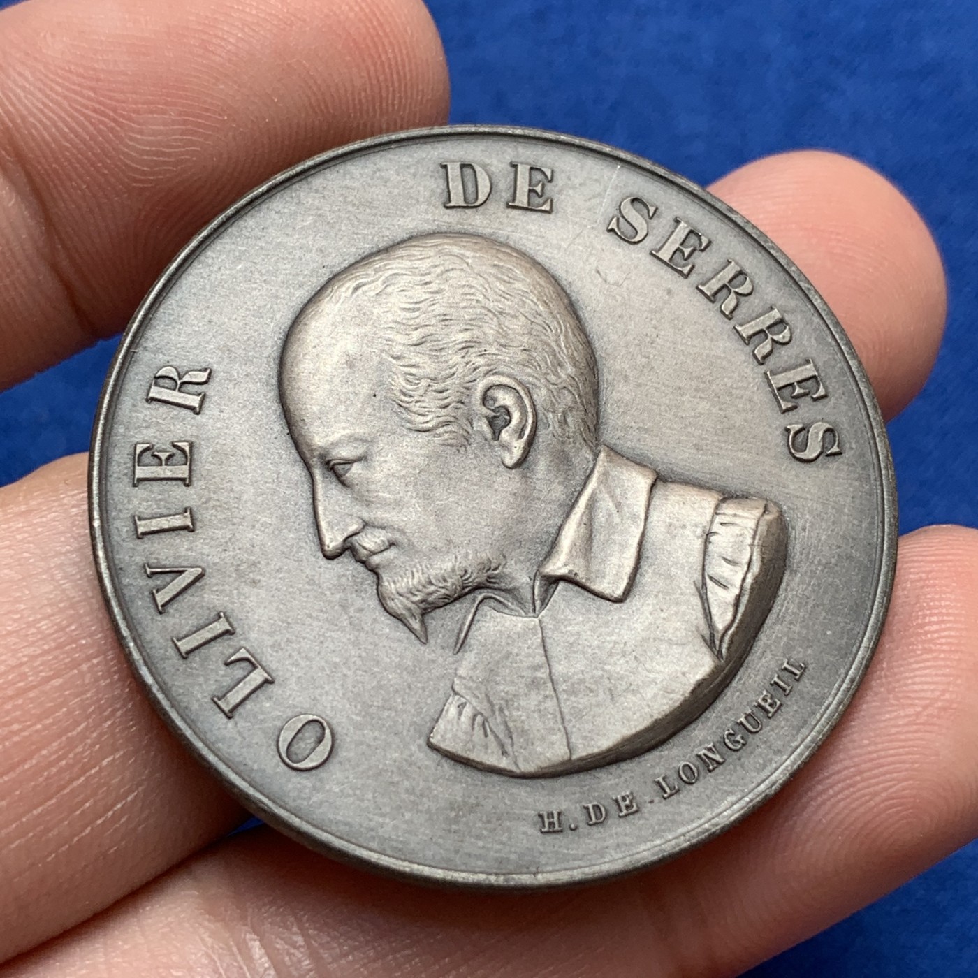 《竞宝斋》第189场-周日，周一 2场 (全场包邮) 法国农业部银章 39.9mm 30.3g 丰饶角边铭 银标