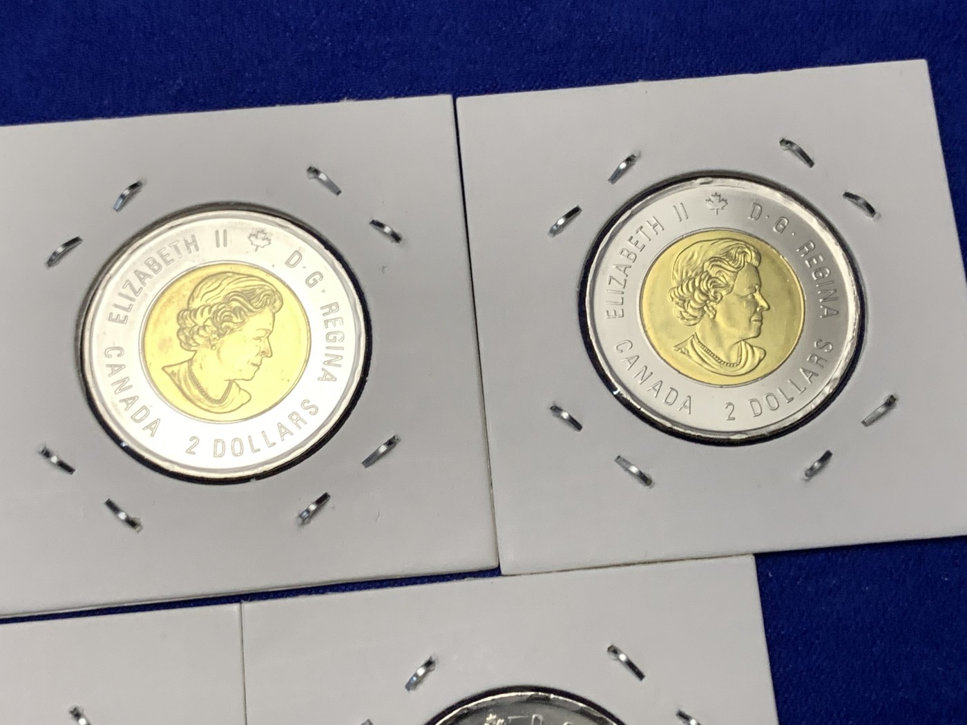 《竞宝斋》第189场-周日，周一 2场 (全场包邮) 加拿大 2021年2元胰岛素发明100周年 彩色双色币 5枚 卷拆品