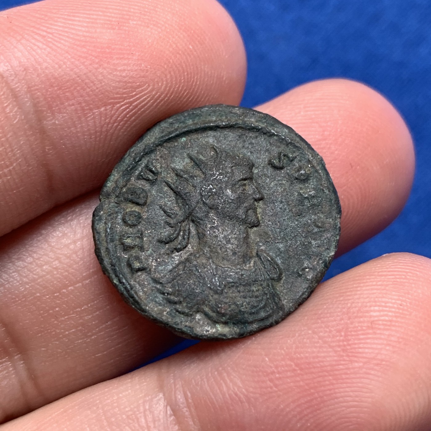 《竞宝斋》第189场-周日，周一 2场 (全场包邮) 公元276-282年 古罗马普罗布斯洗银币 背面还尚存一点银层