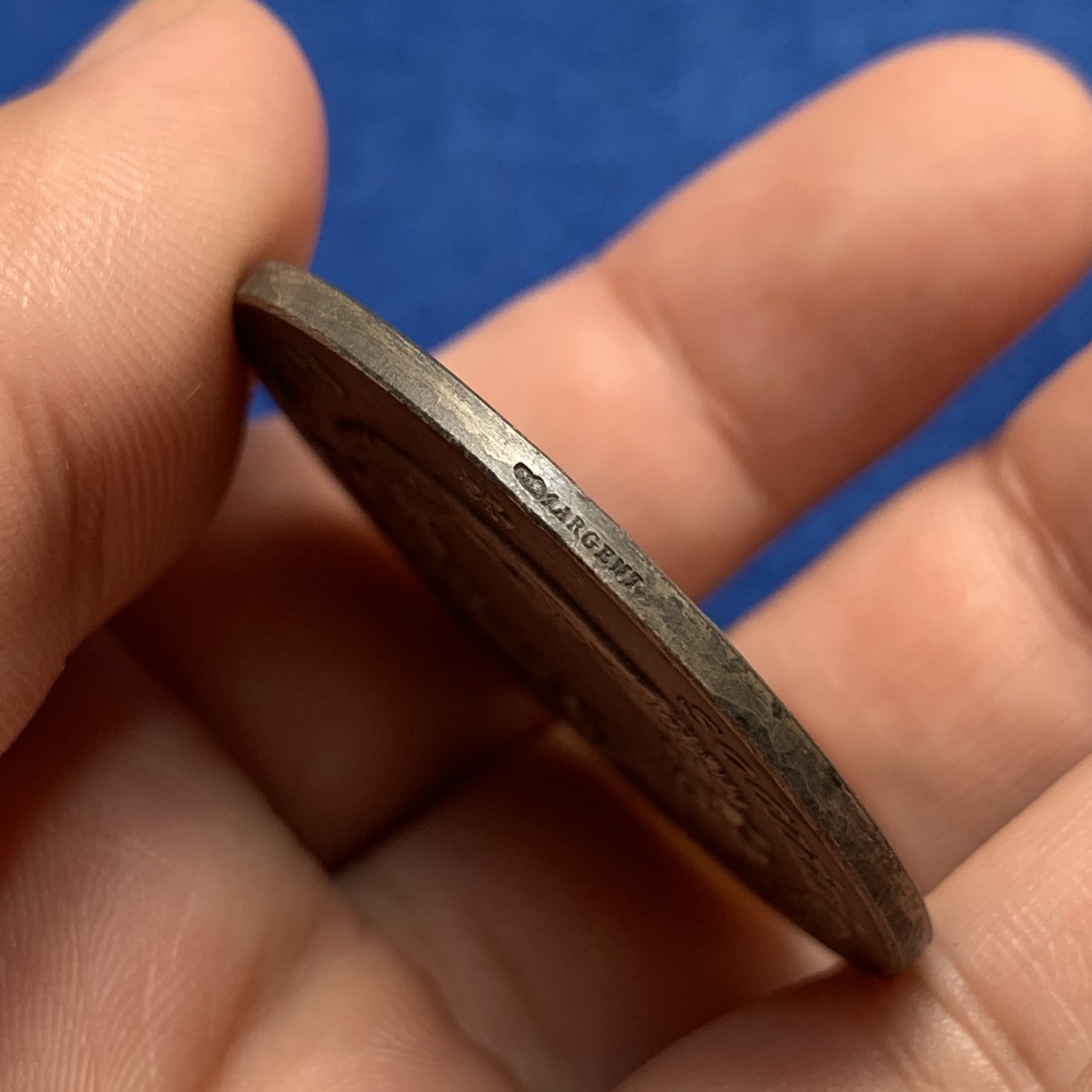 《竞宝斋》第189场-周日，周一 2场 (全场包邮) 法国农业部银章 39.9mm 30.3g 丰饶角边铭 银标