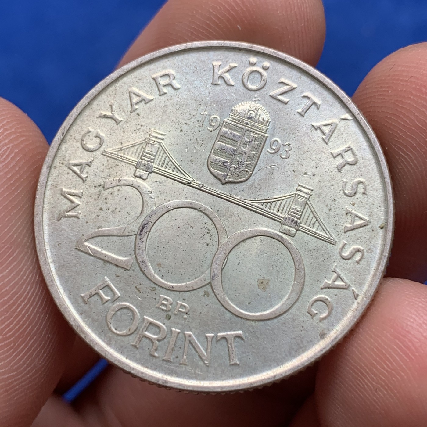 《竞宝斋》第189场-周日，周一 2场 (全场包邮) 1993年匈牙利200福林银币