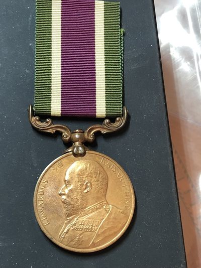英国1903-04奖章，铜质花体边铭，颁发给后勤运输部队，仅发了2500枚 - 英国1903-04奖章，铜质花体边铭，颁发给后勤运输部队，仅发了2500枚