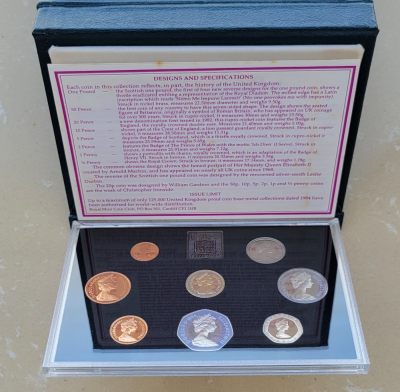 第16次拍卖--英联邦领土硬币、精制银币、纪念币，纸钞 - United Kingdom, 1984 Proof collection Set 8 coins, 