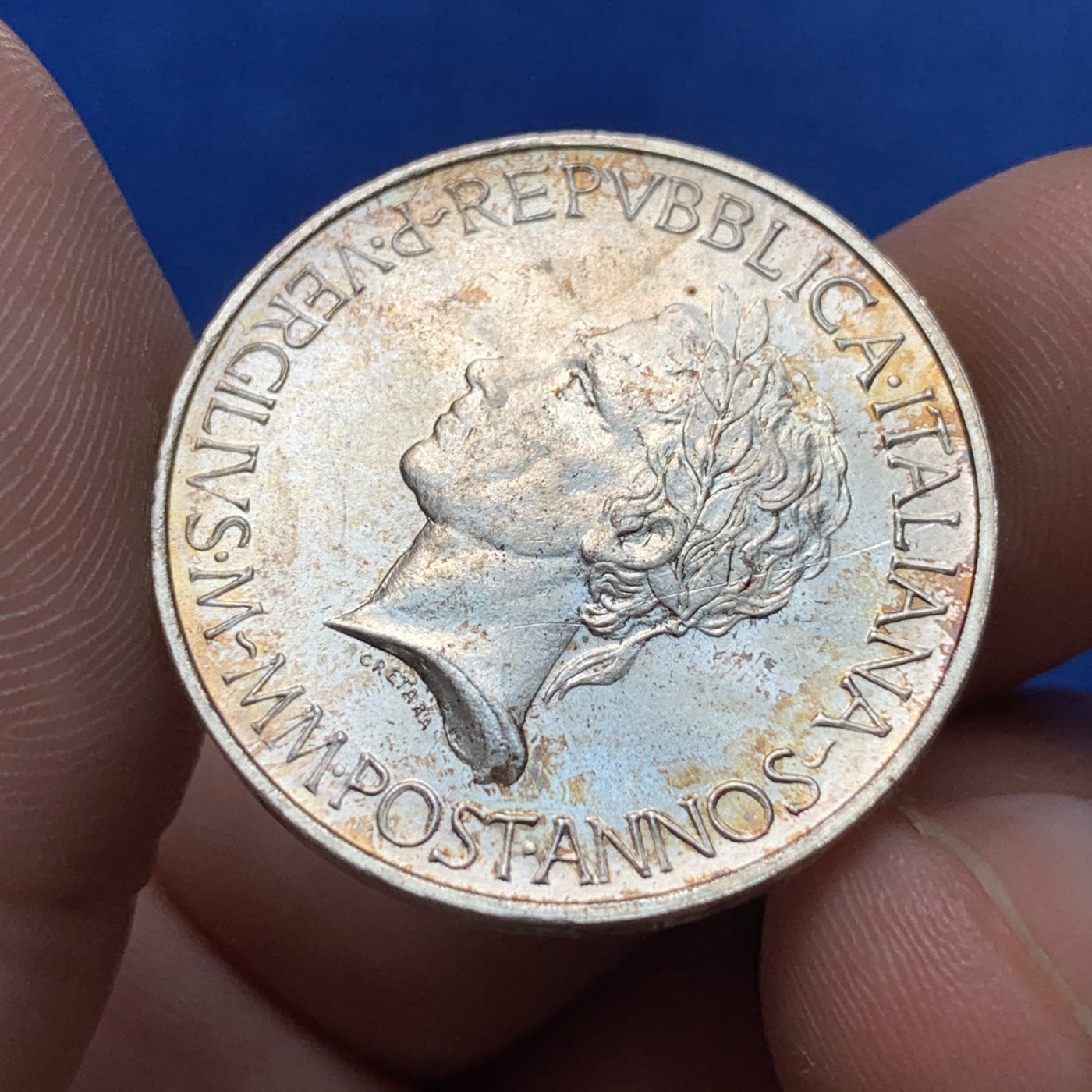 《竞宝斋》第189场-周日，周一 2场 (全场包邮) 1981年意大利500里拉银币 全新转光