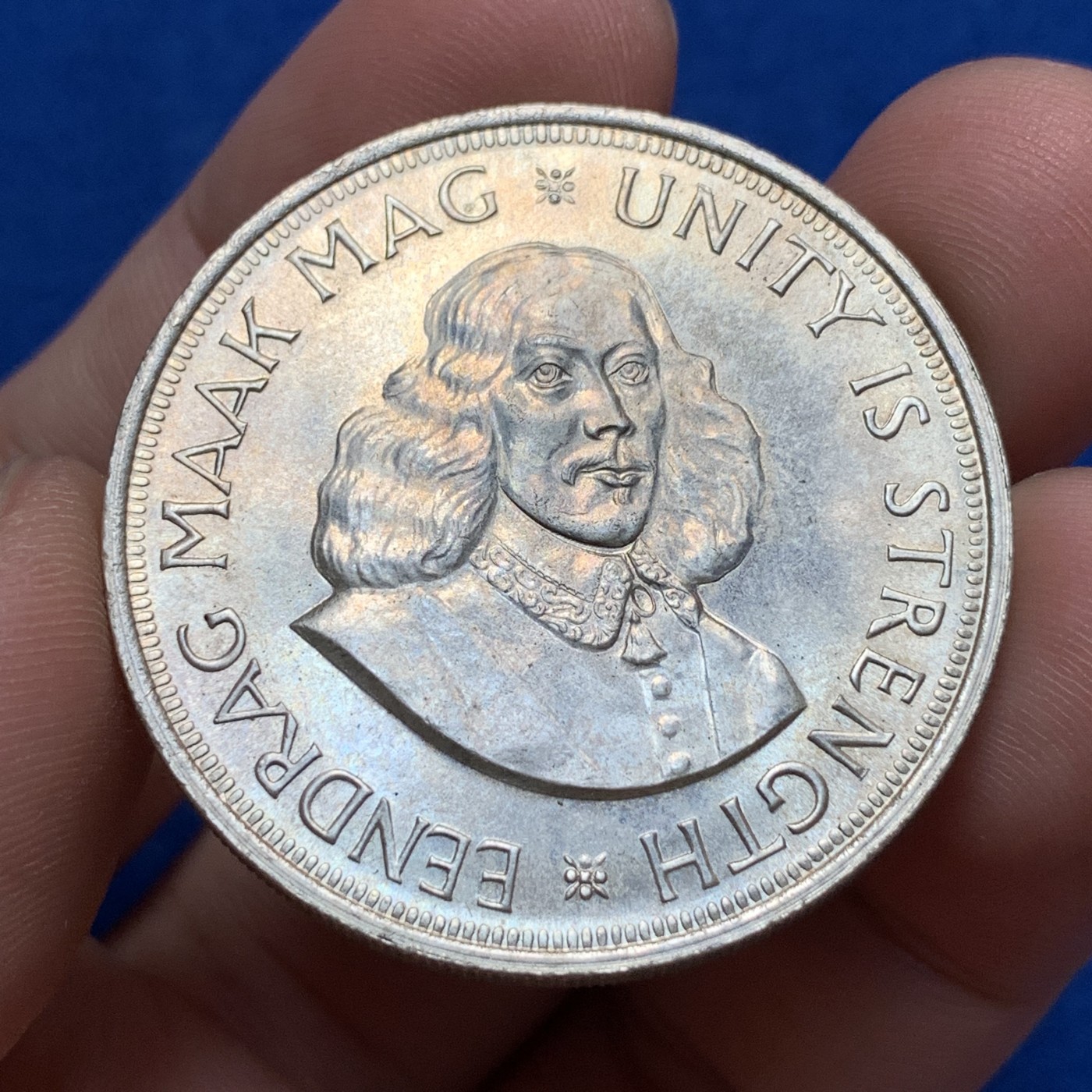 《竞宝斋》第189场-周日，周一 2场 (全场包邮) 南非 1964年 奔跑的跳羚 50分大银币 光好