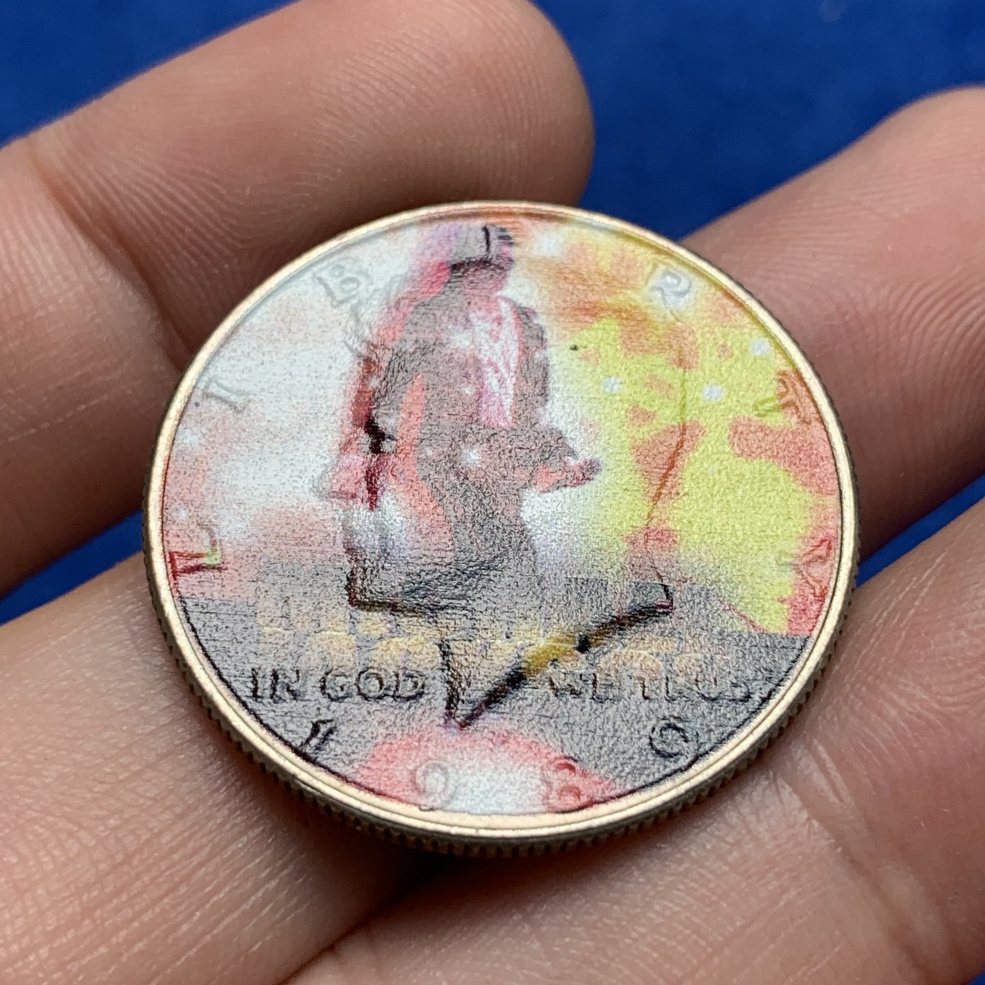 《竞宝斋》第189场-周日，周一 2场 (全场包邮) 美国1989年肯尼迪半美元 迈克尔杰克逊彩绘版