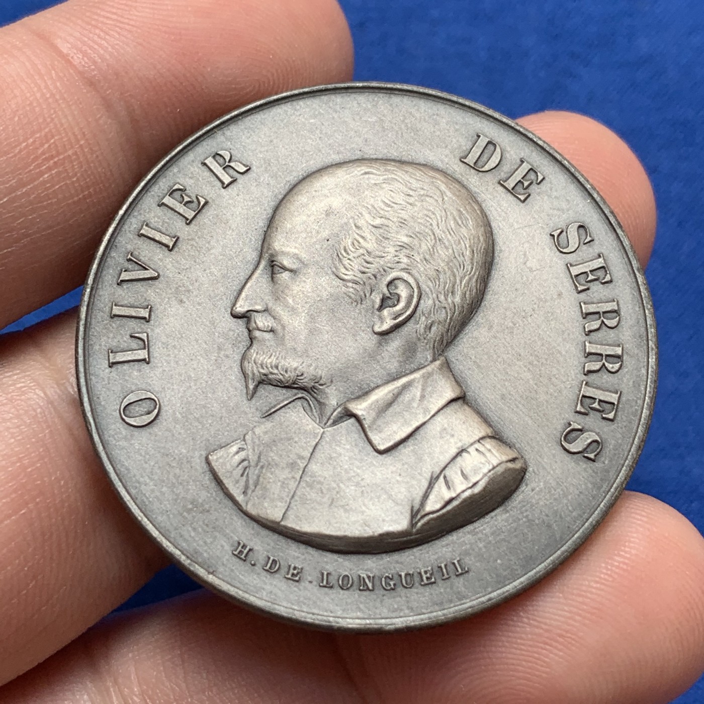 《竞宝斋》第189场-周日，周一 2场 (全场包邮) 法国农业部银章 39.9mm 30.3g 丰饶角边铭 银标