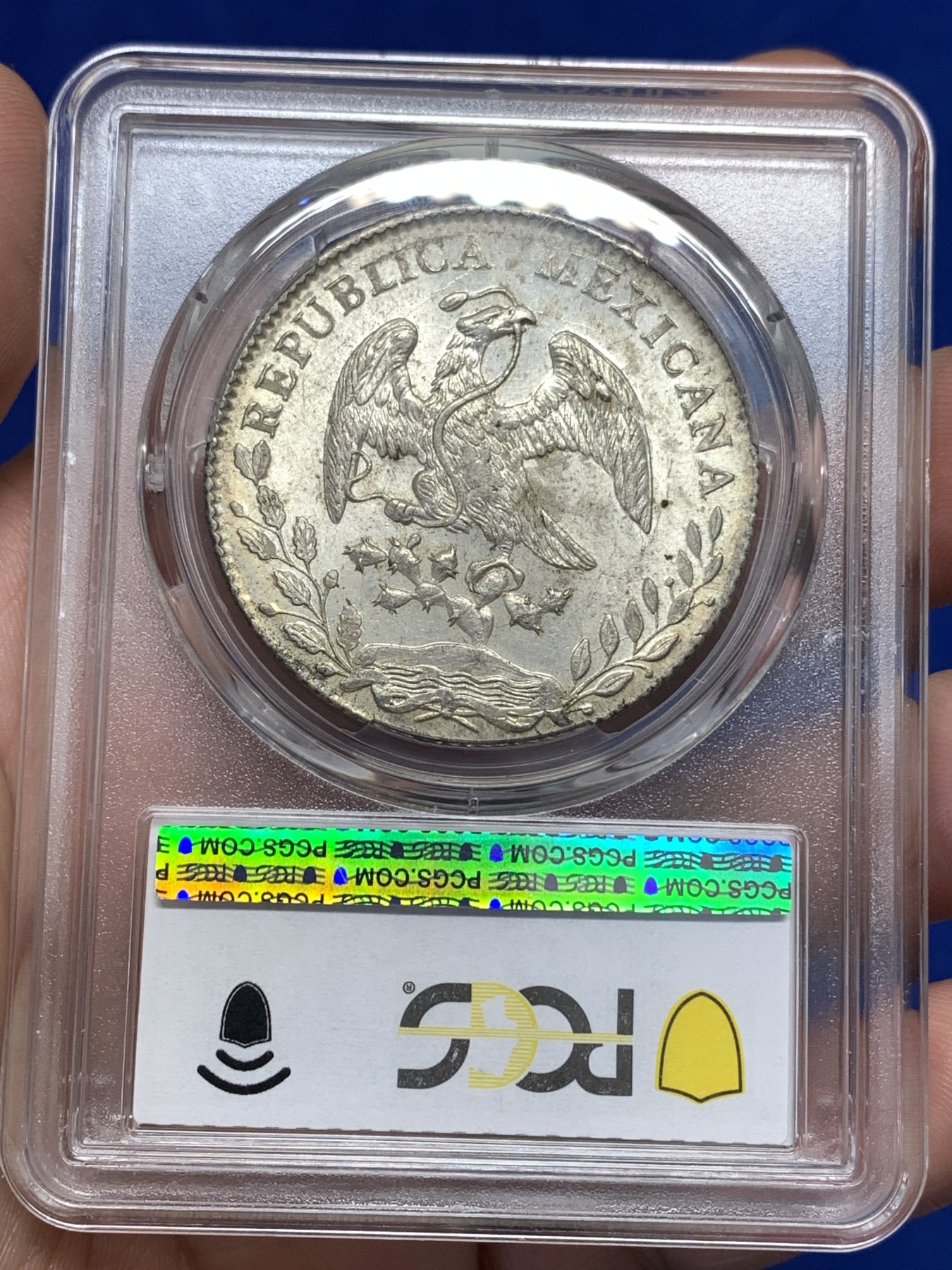 《竞宝斋》第189场-周日，周一 2场 (全场包邮) PCGS MS63 墨西哥1884年鹰洋8R银币