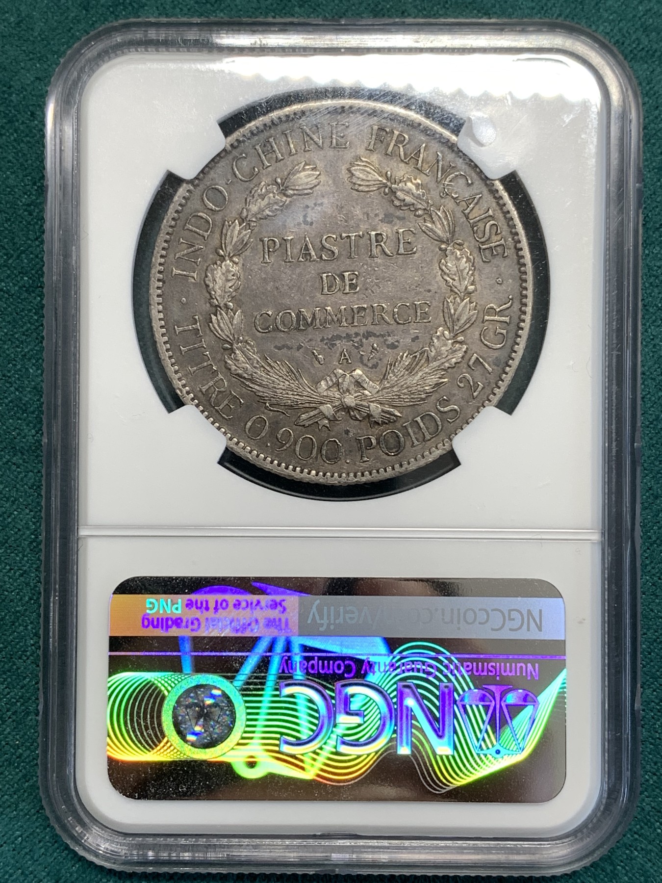 《竞宝斋》第189场-周日，周一 2场 (全场包邮) NGC XF45 法属印支1907坐洋一元银币