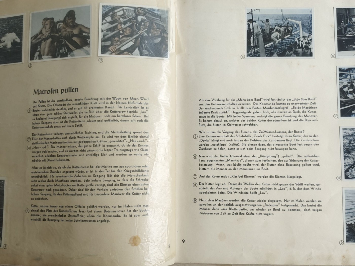 老威廉第四次麦稀奇拍卖 德三海军彩色烟卡册，带外壳，内含小胡子与雷德尔彩图，内容丰富，涵盖德三海军方方面面内容。不缺页不缺图，好品。非常难得的一套带外壳的德三海军卡册。