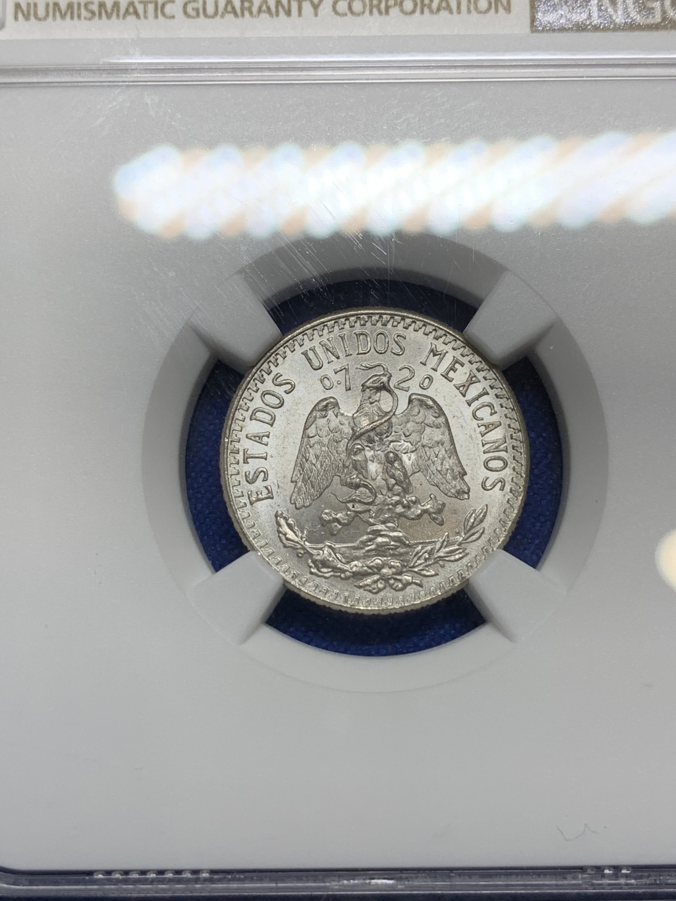 《竞宝斋》第190场-周日，周一 2场 (全场包邮) NGC MS65 墨西哥1942M鹰洋20分银币