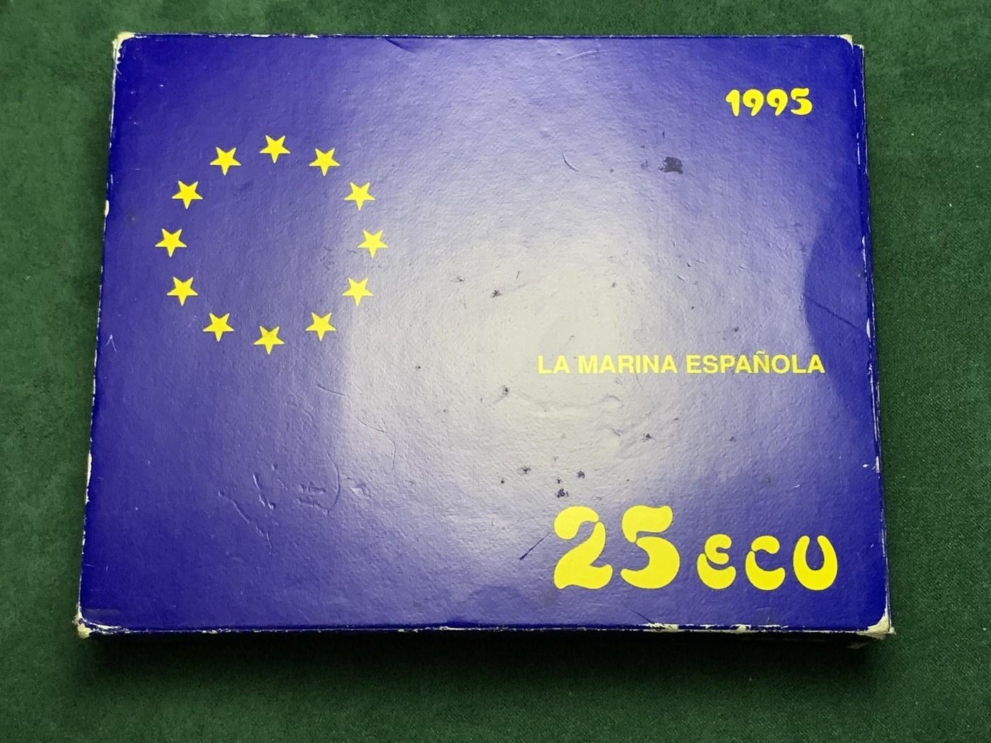 《竞宝斋》第190场-周日，周一 2场 (全场包邮) 原蓝盒西班牙 1995年 特立尼达战舰 10000比塞塔 精制大银币168.75克 9255银
