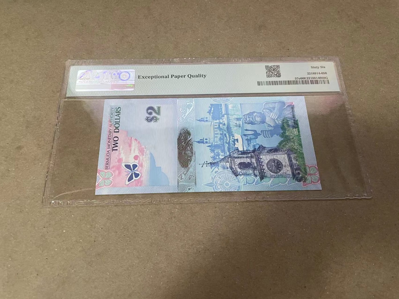 【Blue Auction】✨世界纸币精拍第360期【精】——Irish Free State 【无47】百慕大 2009年2元 PMG66EPQ 蓝鸟