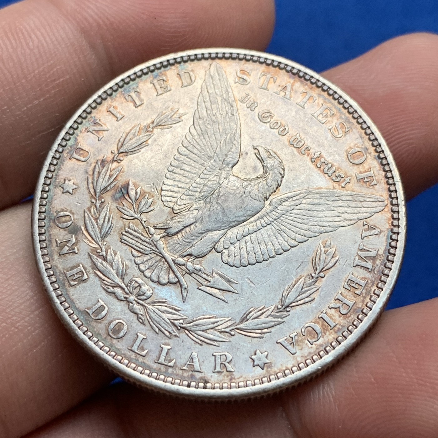 《竞宝斋》第190场-周日，周一 2场 (全场包邮) 美国1879年摩根银元 1美元银币 早期年份 深彩包浆 细节非常好