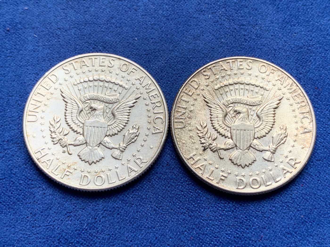 《竞宝斋》第190场-周日，周一 2场 (全场包邮) 两枚一组 美国 1964年 肯尼迪 半美元银币 900银 单枚重量12.5g