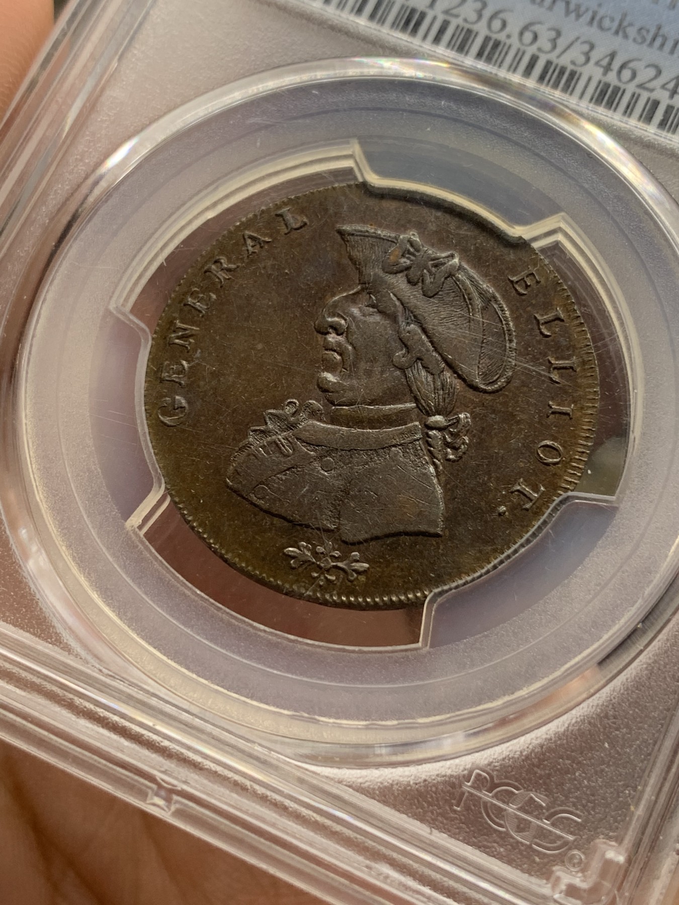 《竞宝斋》第190场-周日，周一 2场 (全场包邮) PCGS MS63BN 英国1792年伯明翰1/2便士代用铜币 冠军分！