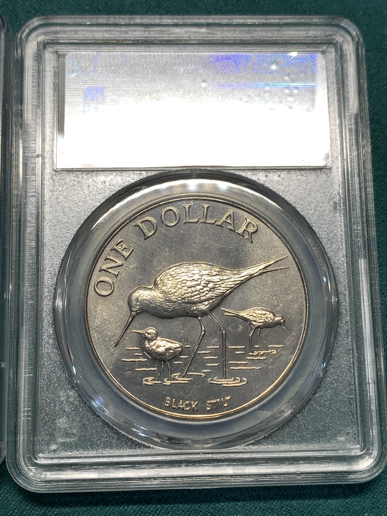 《竞宝斋》第190场-周日，周一 2场 (全场包邮) 2枚一组 1973 年 巴巴多斯 海洋鱼类 2元纪念币 中乾评级+1985 年 新西兰 本土鸟类系列 1元纪念币 闻得评级