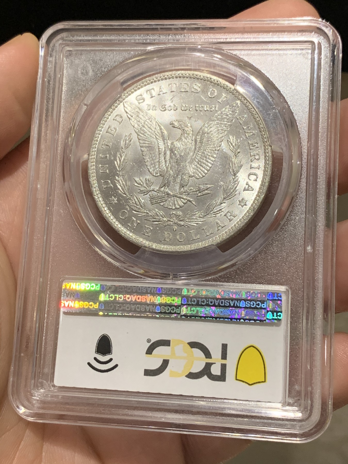 《竞宝斋》第190场-周日，周一 2场 (全场包邮) PCGS-MS64 美国 1884-O 摩根银元 凝霜好看