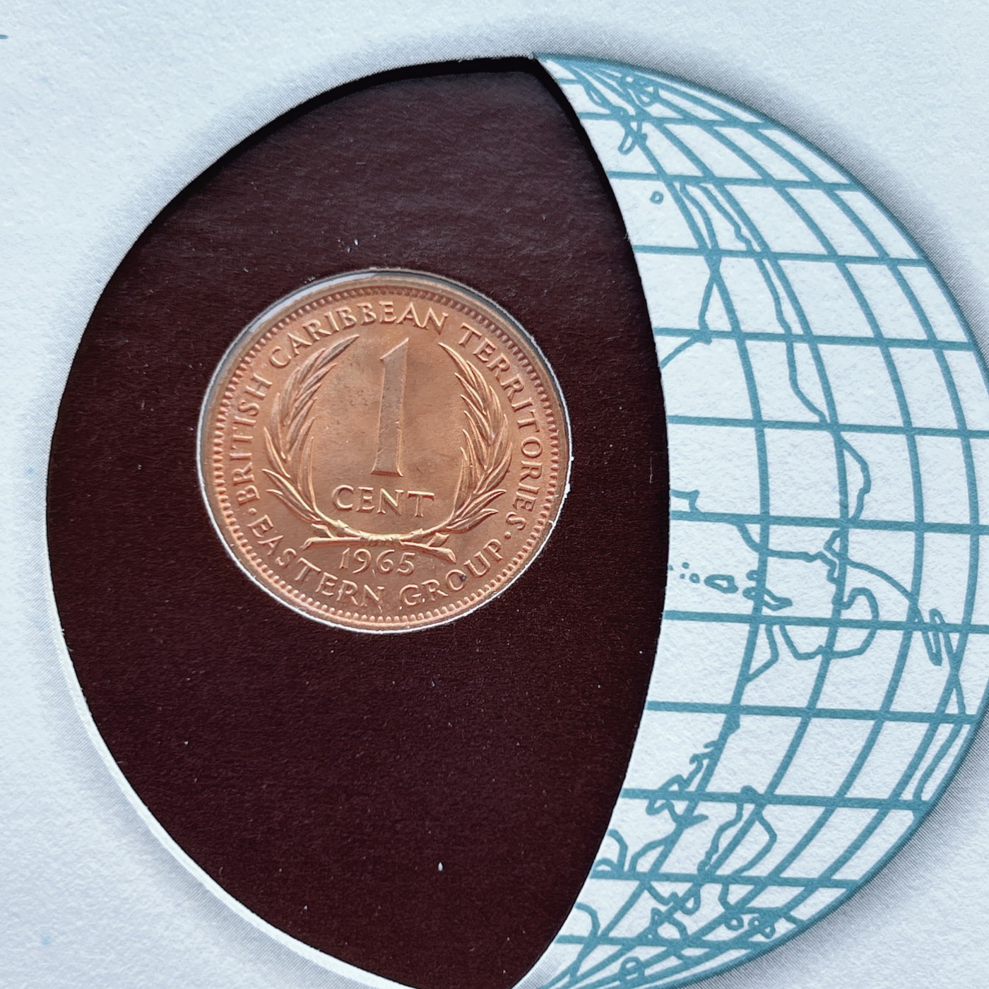 全场一元起拍 富兰克林世界钱币系列-邮币封 第16期 英属蒙特塞拉1965年1分硬币邮票首日封