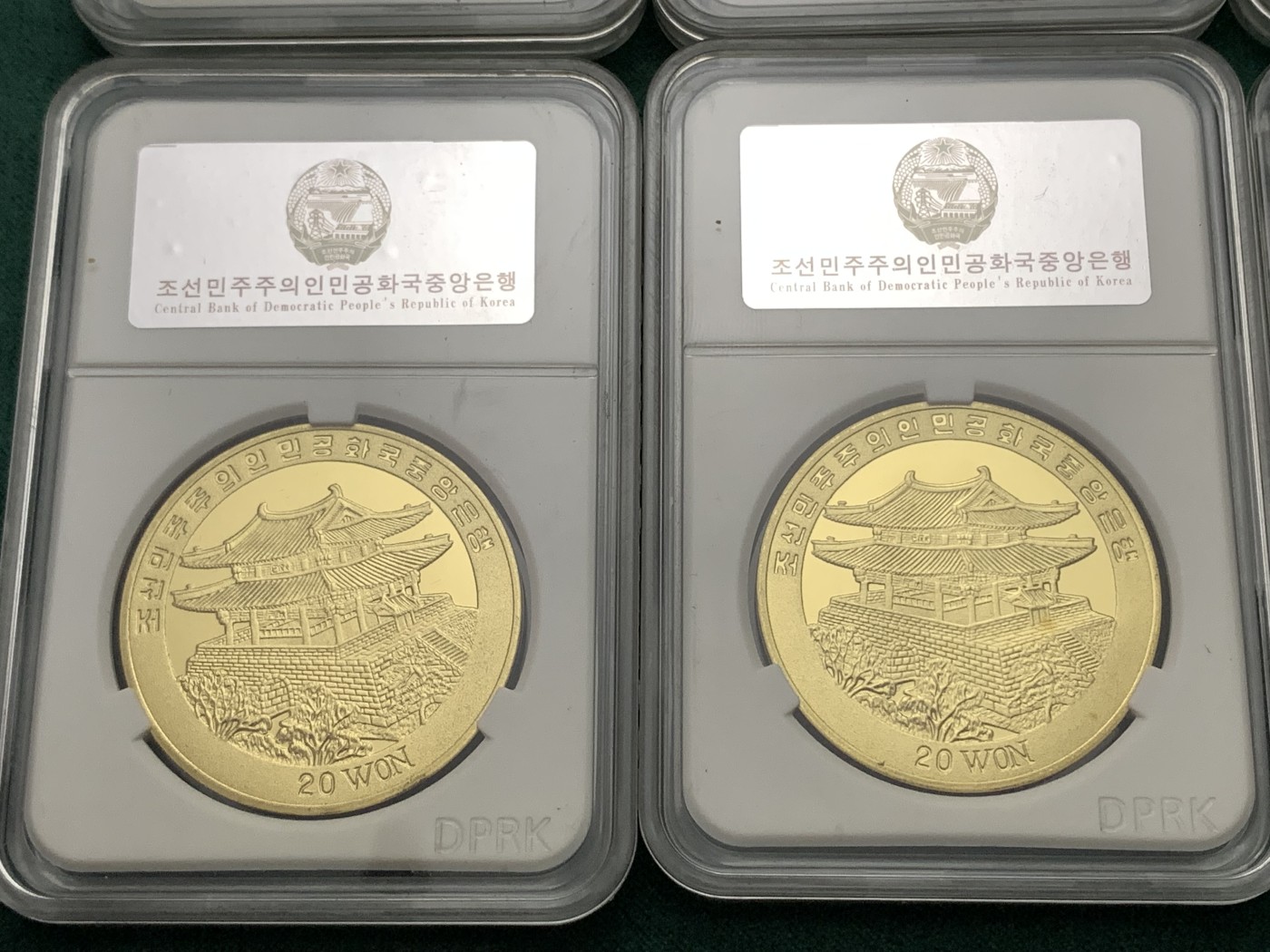 《竞宝斋》第190场-周日，周一 2场 (全场包邮) 朝鲜2014年民族文化遗产观音菩萨纪念币6枚，朝鲜铸币厂原包装，配以文字注解