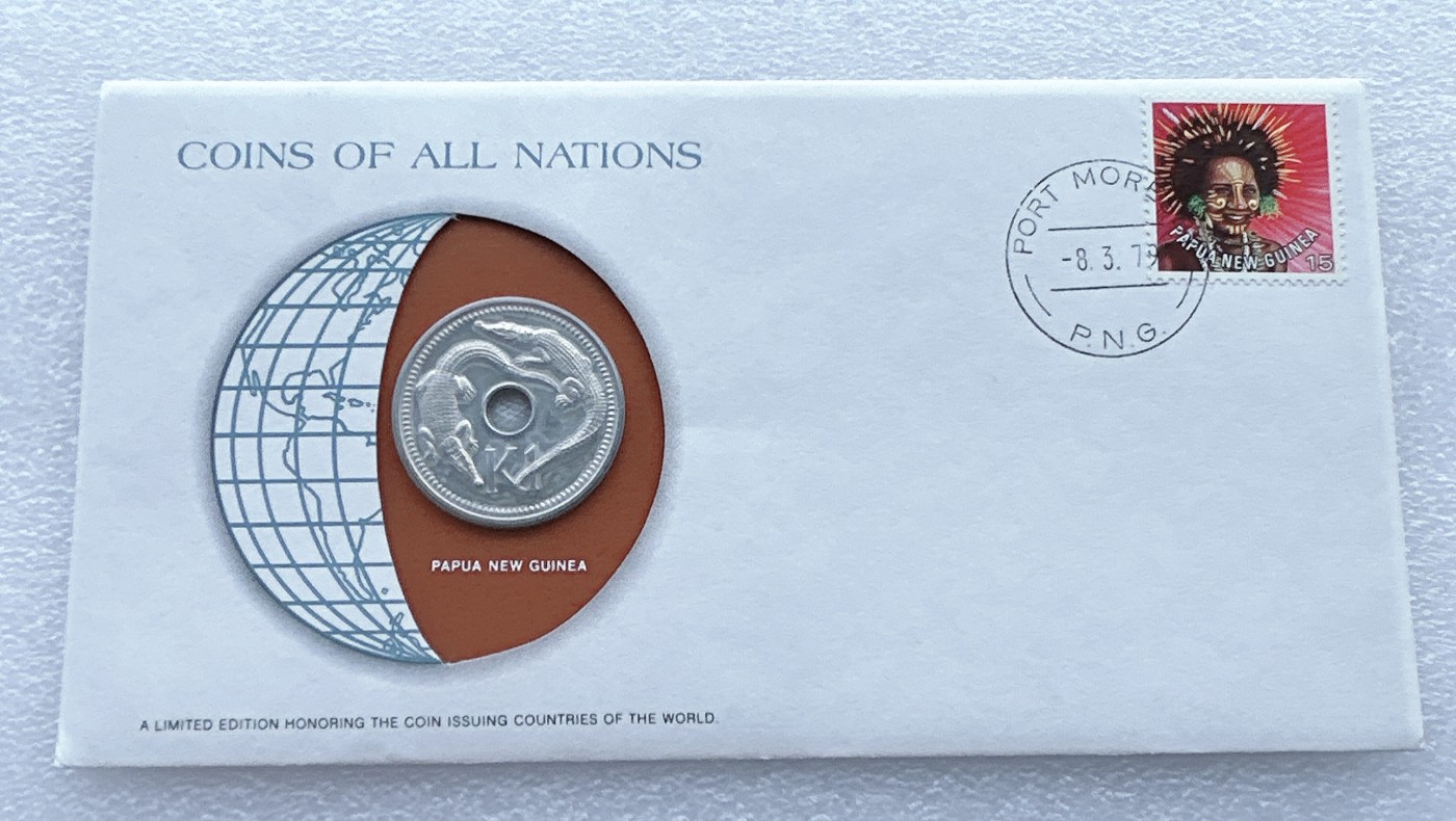 全场一元起拍 富兰克林世界钱币系列-邮币封 第16期 巴布亚新几内亚1979年1基那 邮票纪念封