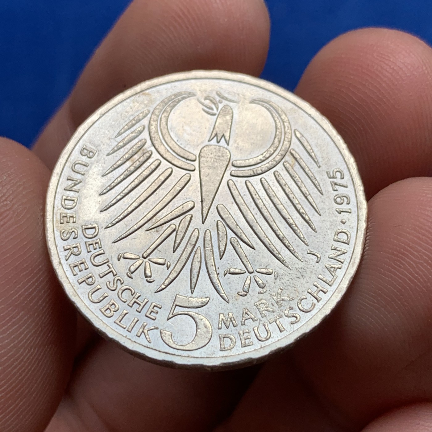 《竞宝斋》第190场-周日，周一 2场 (全场包邮) 德国1975年5马克银币艾伯特逝世50周年