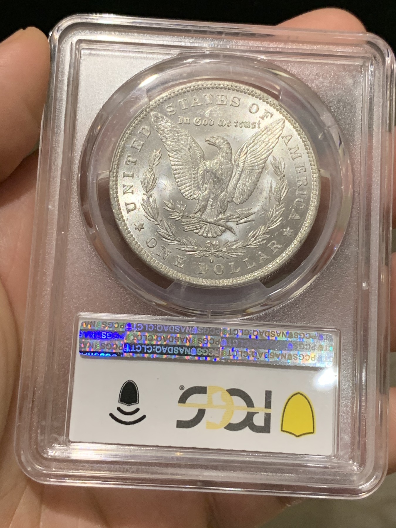《竞宝斋》第190场-周日，周一 2场 (全场包邮) PCGS-MS64 美国 1884-O 摩根银元 凝霜好看