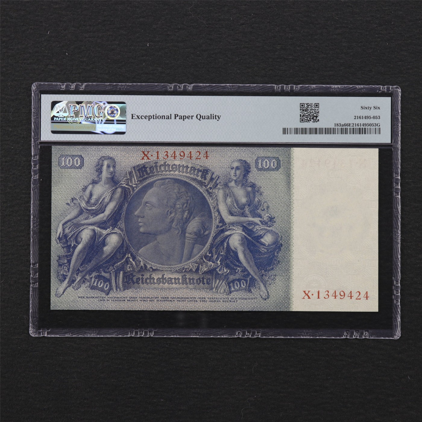【亘邦集藏】第168期拍卖 1935年 德国100马克 PMG 66EPQ 1349424