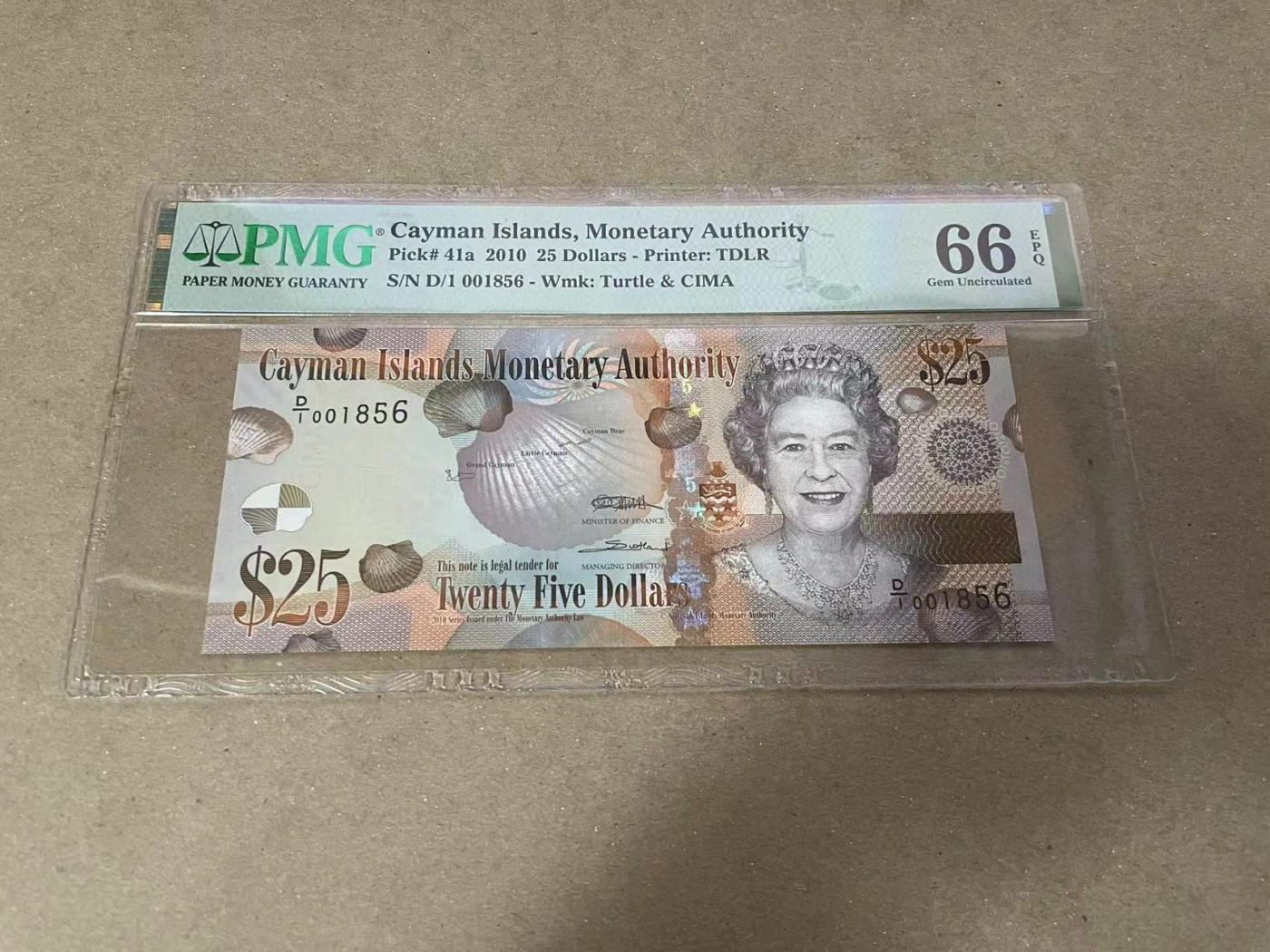 【Blue Auction】✨世界纸币精拍第360期【精】——Irish Free State 【首发无47 千位小号】开曼 2010年25元 PMG66EPQ 女王