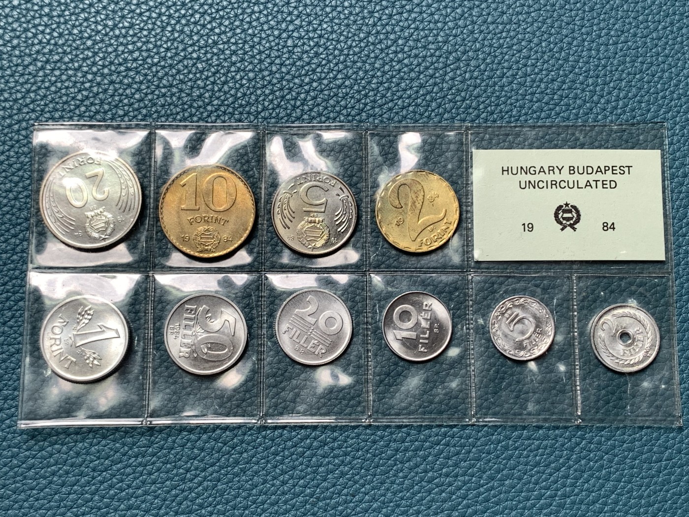 《竞宝斋》第190场-周日，周一 2场 (全场包邮) 匈牙利1984年流通硬币清年版10枚套少见