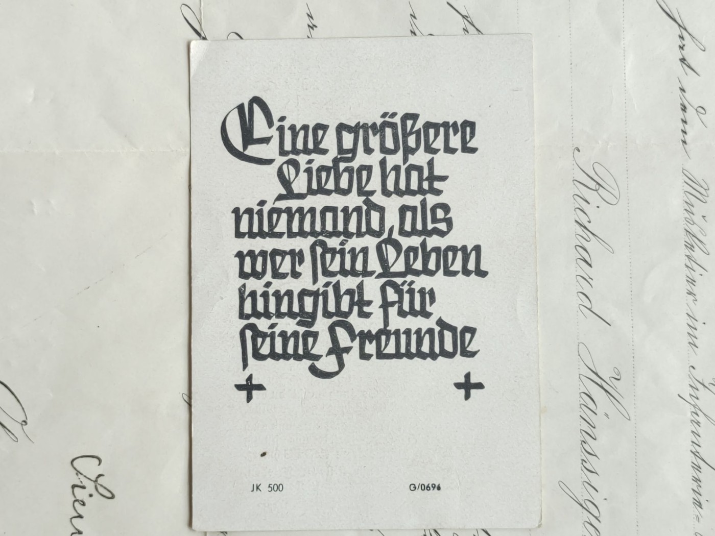 老威廉第四次麦稀奇拍卖 德三阵亡纪念卡 骑兵诺伯特·索姆斯 (Norbert Solms)，于1944年8月3日阵亡在东线战场。