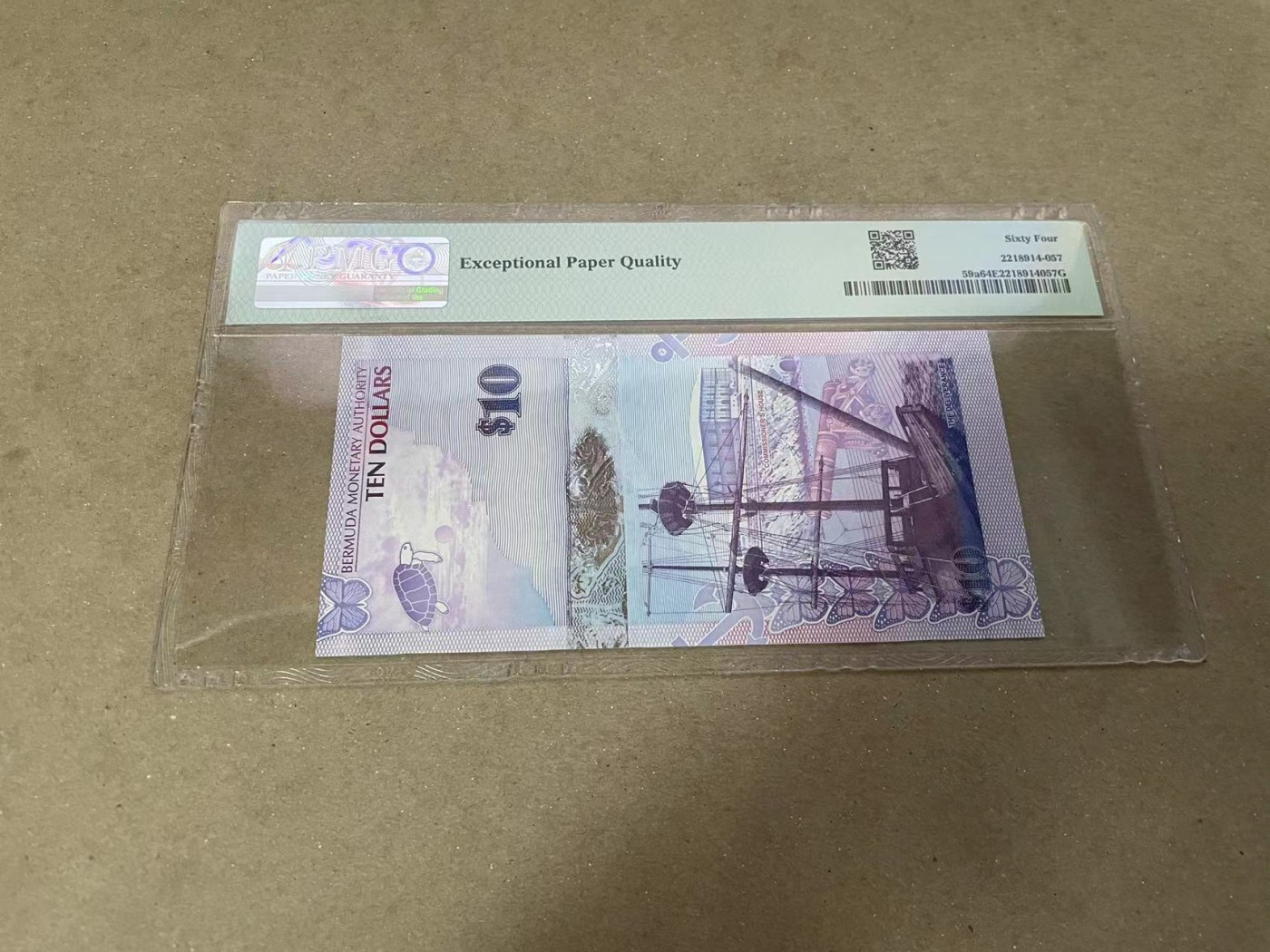 【Blue Auction】✨世界纸币精拍第360期【精】——Irish Free State 【洋葱冠 无47】百慕大 2009年10元 PMG64EPQ  