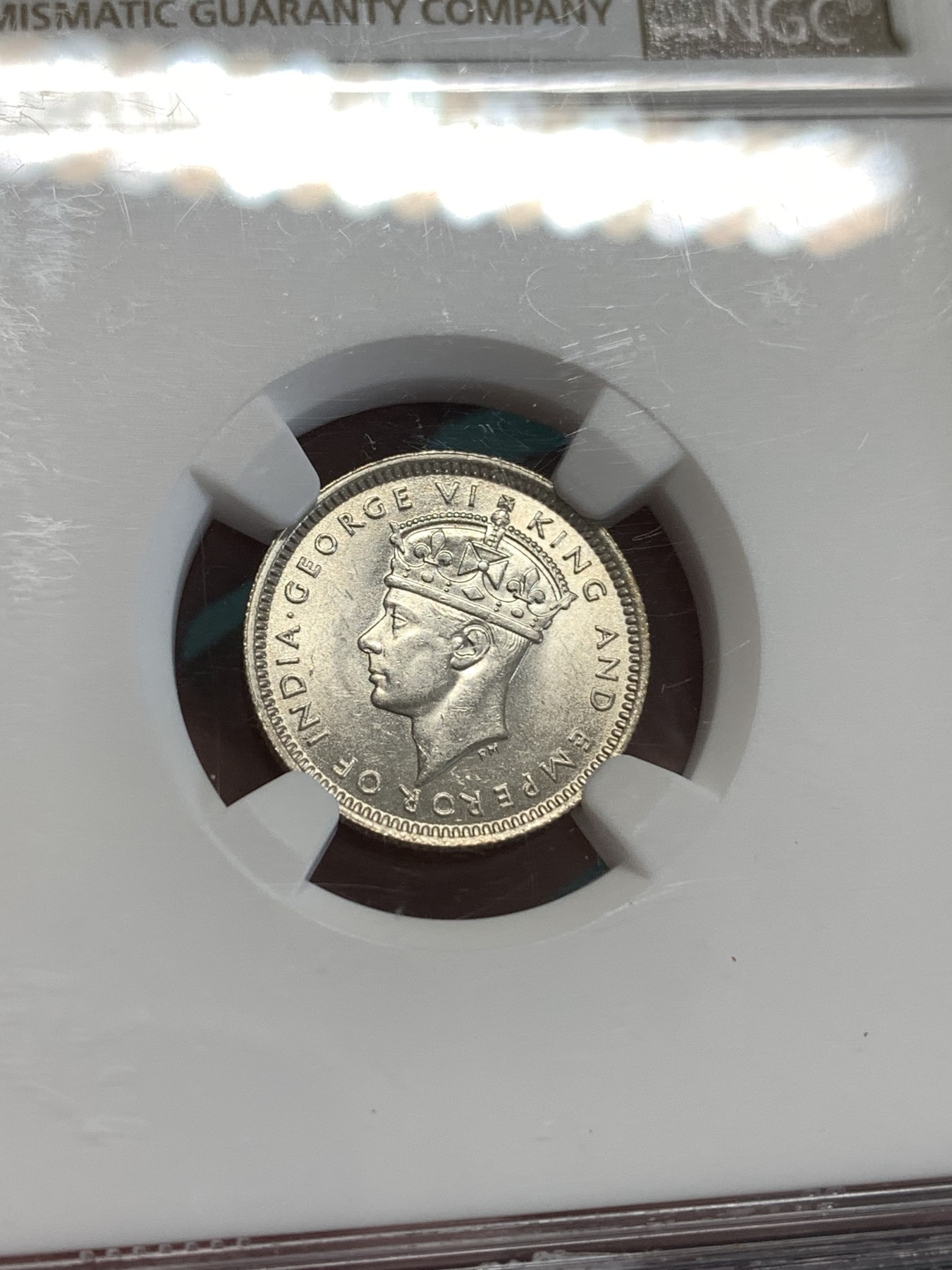 《竞宝斋》第190场-周日，周一 2场 (全场包邮) NGC-MS63   马来西亚1943年10分银币