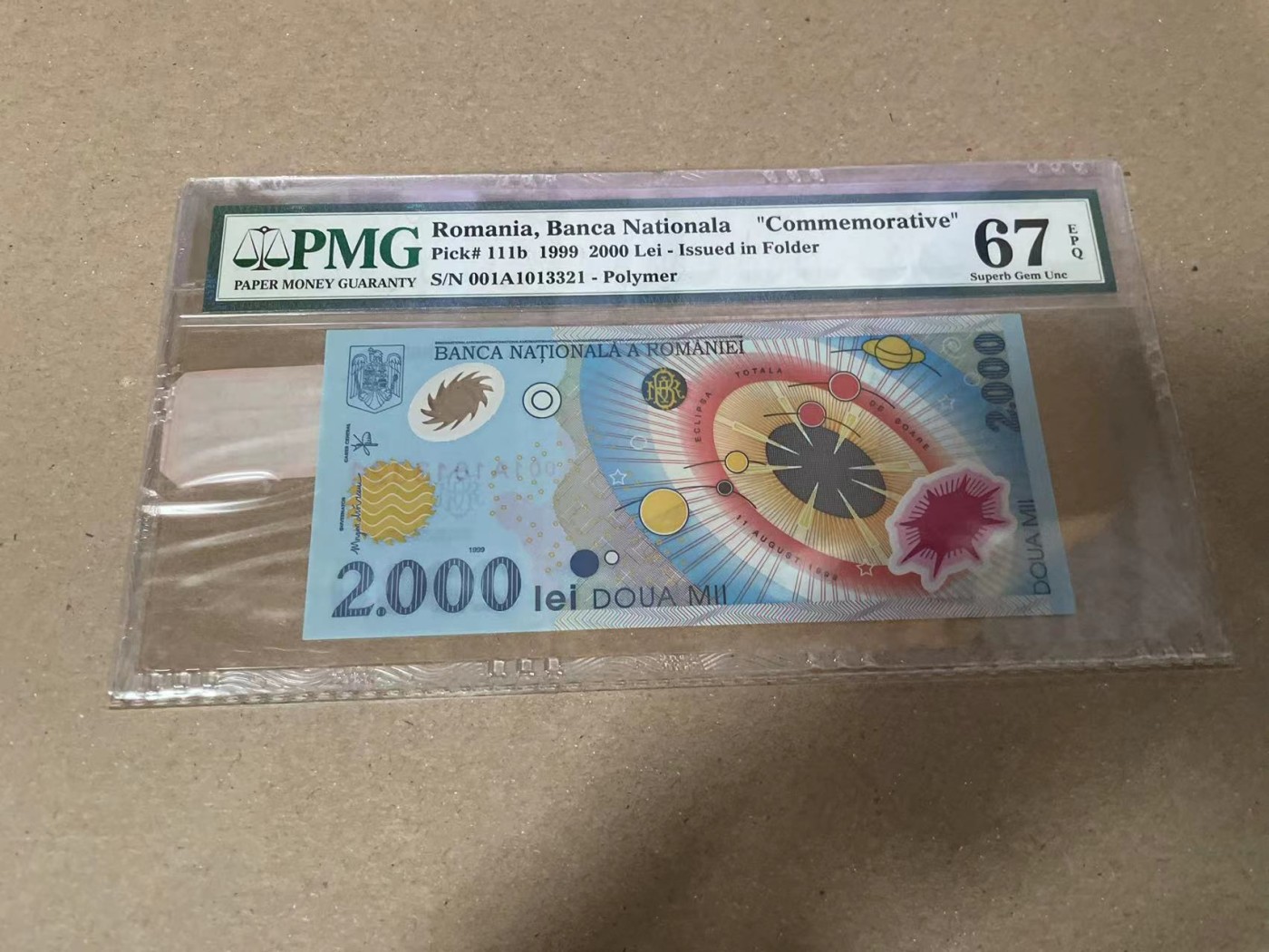 【Blue Auction】✨世界纸币精拍第360期【精】——Irish Free State 【001A无47】罗马尼亚 1999年2000雷 PMG67EPQ 