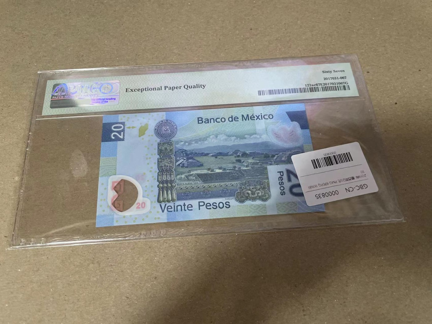 【Blue Auction】✨世界纸币精拍第360期【精】——Irish Free State 【无47】墨西哥 2016年20比索 PMG67EPQ 