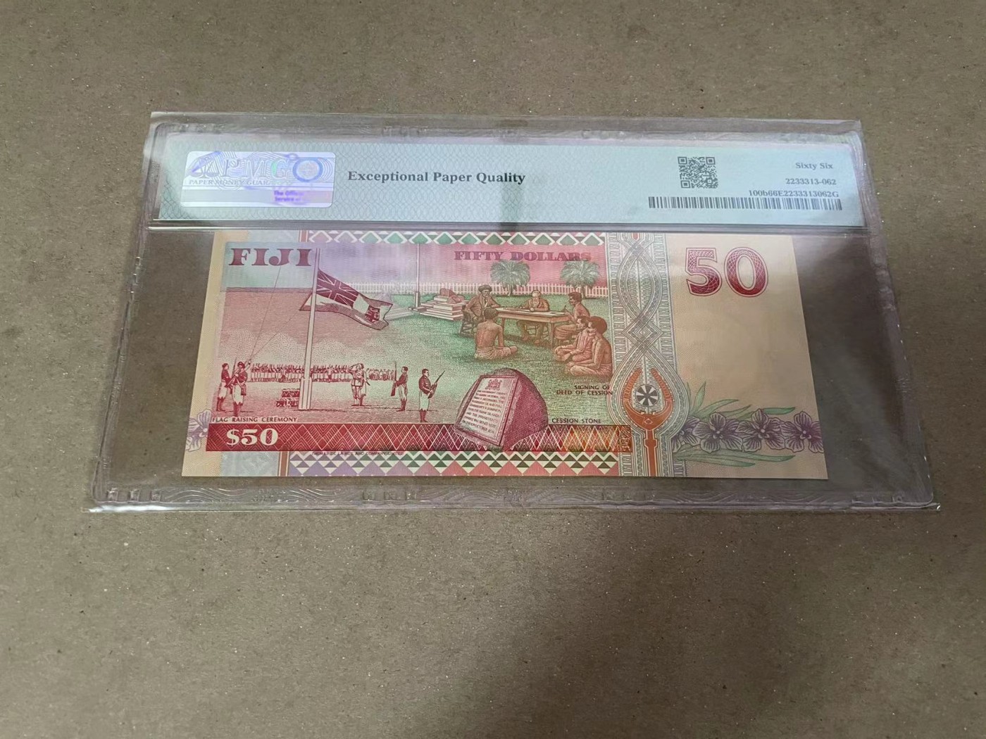 【Blue Auction】✨世界纸币精拍第360期【精】——Irish Free State  斐济 1996年50元 女王 PMG66EPQ