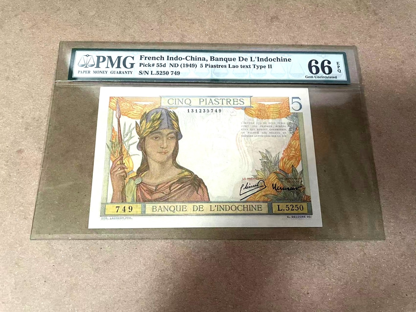 【Blue Auction】✨世界纸币精拍第360期【精】——Irish Free State 法属印支 1949年5皮阿斯特 PMG66EPQ 绝品