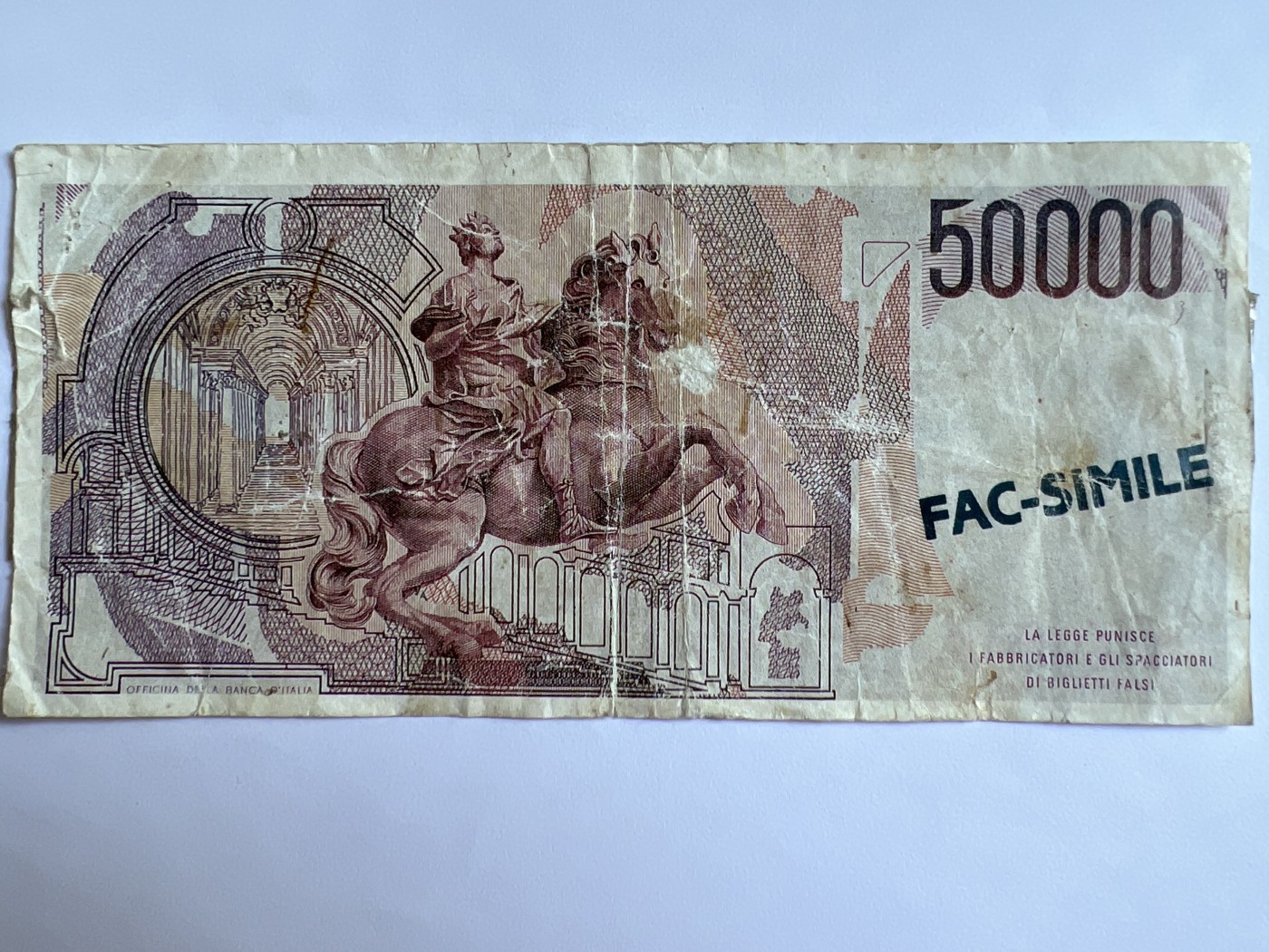 泡泡堂第380期 纸币、邮封专场 （无押金，捡漏，全场20包邮，偏远地区除外，接收代拍业务） 意大利50000里拉