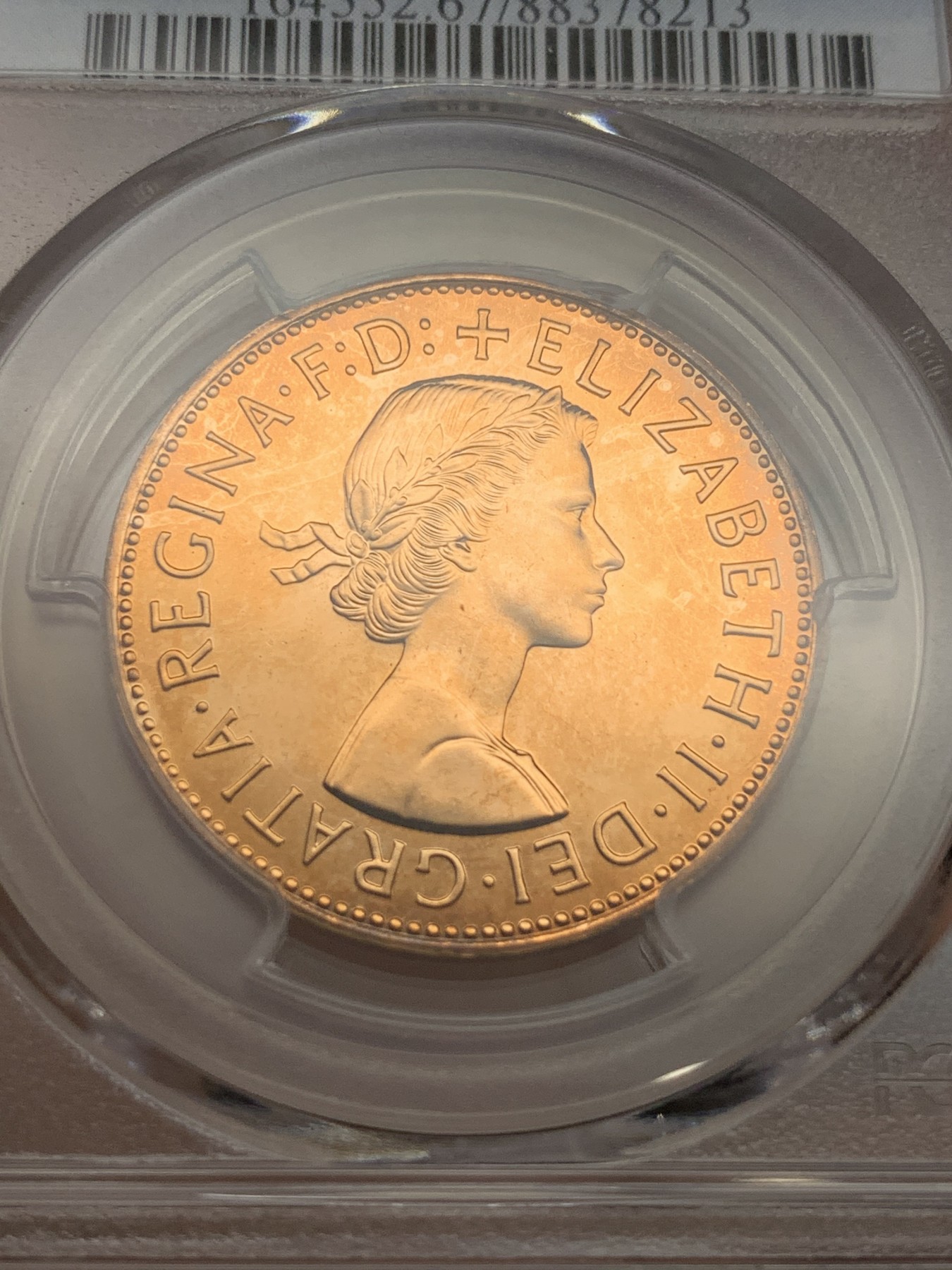 《竞宝斋》第190场-周日，周一 2场 (全场包邮) PCGS PR67RD 英国1970年精制1便士铜币