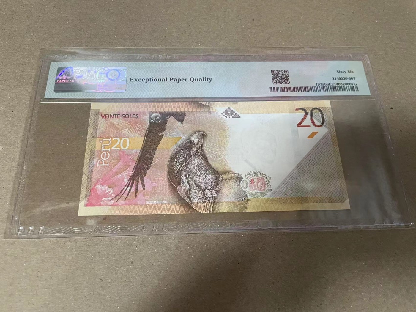 【Blue Auction】✨世界纸币精拍第360期【精】——Irish Free State 【AA】秘鲁 2019年20索尔 PMG66EPQ 